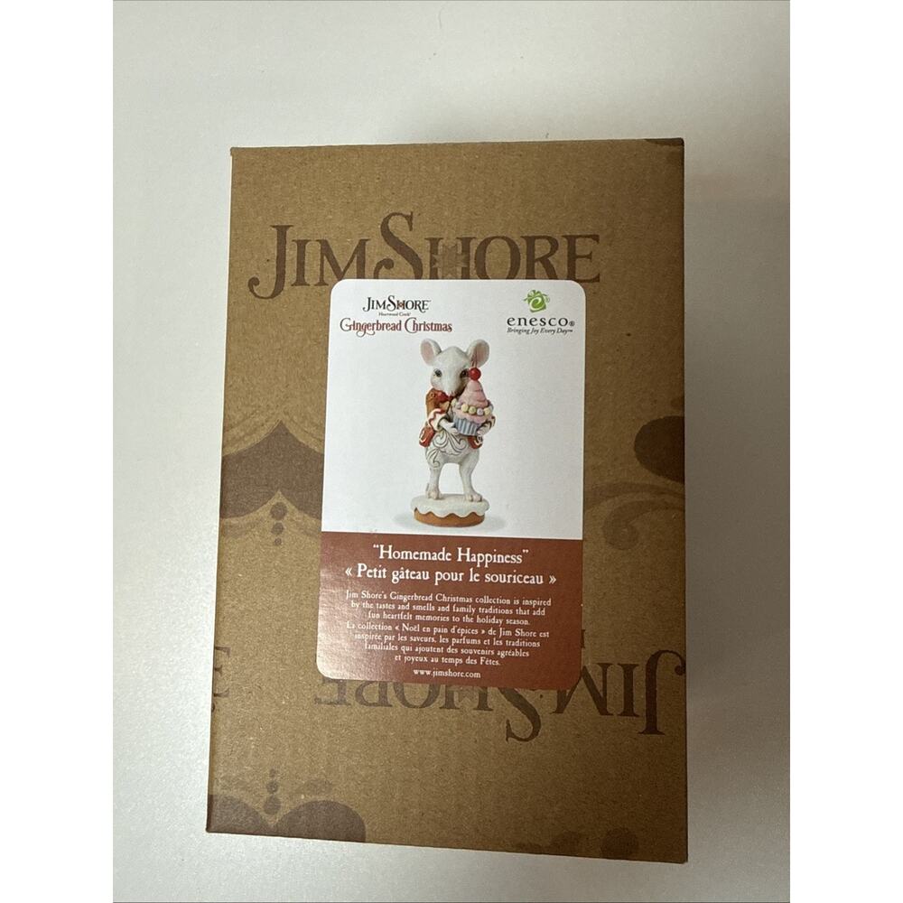 Jim Shore Gingerbread Christmas Mouse Boy Homemade Happiness 6017267 NIB - Picture 6 of 8